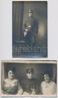 5 db RÉGI magyar katonai fotó képeslap, portrék / 5 pre-1945 Hungarian military photo postcards, por...