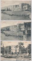 6 db RÉGI horvát város képeslap: Abbazia és Fiume / 6 pre-1945 Croatian town-view postcards: Opatija and Rijeka