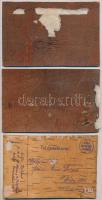 3 db RÉGI első világháborús osztrák magyar tábori posta fakéregből. Katonai névnapi üdvözlet 1916-19...