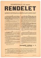 1945 Bp., Faraghó Gábor közellátásügyi miniszter közélelmezés biztosításáról szólórendeletének hirdetménye