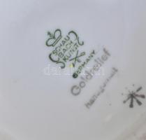 Schaubachkunst kínai, sárkány mintás porcelán váza. Rézben kézzel festett, jelzett, hibátlan.  26 cm