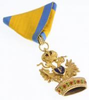 Osztrák-Magyar Monarchia 1884. "Vaskorona Rend III. osztálya" zománcozott Au kitüntetés me...