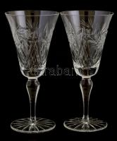 Kristály boros pohár készlet 6 db, Komplett, hibátlan. m: 18 cm