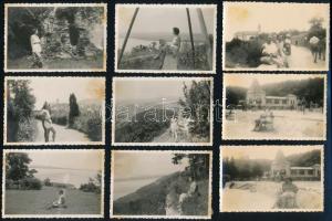 cca 1950-1950 Tihanyi részletek, életképek, 12 db fotó, némelyik foltos, 6×9 cm