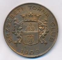 1935. Erzsébeti Torna Club 1909 / 1934-35. évi bajnokságért Br emlékérem HAWEL BP gyártói jelzéssel (48mm) T:2