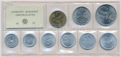 1973. 2f-10Ft (9xklf) érmés forgalmi sor fóliatokban T:1