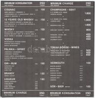 cca 1983 Maxim varieté képes programfüzete + Casanova piano bar étel- és itallapja