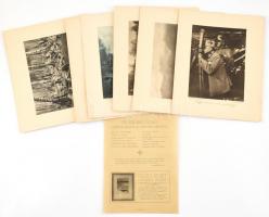 cca 1915 Érdekes Újság harctéri felvételei, 6 db fénynyomat, 17,5×24 cm + ismertető lap