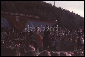 1955 Május elsejei ünnepség Nógrádban, színes negatív és dia tekercs