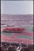 1953 Budapest, Népstadion avatása, egy néző színes diafelvételei, 11 kocka tekercsben