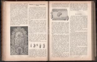 1877-1878 Házi-Ipar Lapja. I. _ II. évfolyam. Teljes kiadások. benne selyemtenyésztés, méhészet, és ...