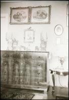 Lakásbelsők, bútorok, 6 db fotónegatív, 6×9 cm