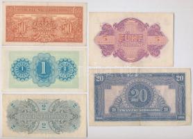 Ausztria / Szövetséges megszállás 1944. 50gr + 1Sch + 2Sch + 5Sch + 20Sch T:II-III
Austria / Allied...