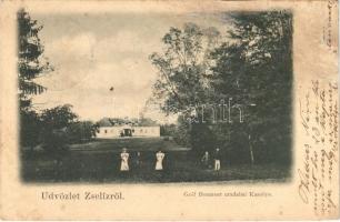 1900 Zselíz, Zeliezovce; Gróf Breunner uradalmi kastélya / castle (r)