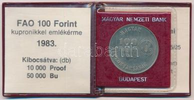 1983. 100Ft Cu-Ni FAO - Több gabonát a világnak kissé sérült tokban, tanúsítvánnyal T:1 (eredetileg PP) Adamo EM72