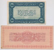 Budapest / Kispest ~1920. 100K "Vásárlási visszatérítés" rajta "Kispest, Wekerle-tele...
