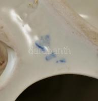 Lippelsdorf GDR porcelán macskás füstölőtartó, kézzel festett, jelzett, hibátlan. m: 18 cm