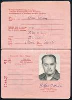 1974 Magyar Népköztársaság által kiállított fényképes útlevél sok pecséttel / Hungarian passport