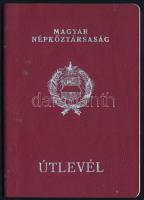 1974 Magyar Népköztársaság által kiállított fényképes útlevél sok pecséttel / Hungarian passport
