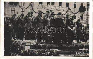 1940 Marosvásárhely, Targu Mures; bevonulás, Horthy Miklós és Purgly Magdolna / entry of the Hungarian troops, Horthy and Purgly (fl)
