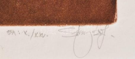  Zsófia: 3 db erotikus rézkarc. Színezett rézkarc. Jelzett, sorszámozott művészpéldányok 25-ös soroz...