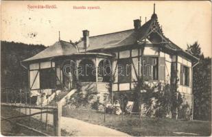 1912 Szováta, Sovata; Huzella nyaraló. Schuster Emil kiadása / villa (kopott sarok / worn corner)