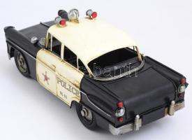 Nagy méretű retro fém játék rendőrautó. sz:  32 cm