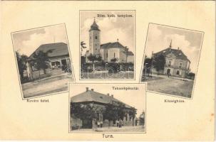 Tura, Takarékpénztár, községháza, római katolikus templom, Kovács üzlete