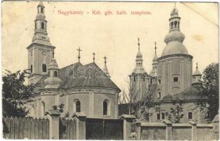 1913 Nagykároly, Carei; Két görögkatolikus templom. Csókás László kiadása / Greek Catholic churches (fa)