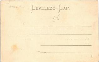 Déva, Kir. törvényszéki palota, vár, M. kir. posta. Hirsch Adolf kiadása / court, castle ruins, post...