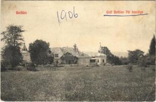 1910 Bethlen, Beclean; Gróf Bethlen Pál kastélya. Kajári István kiadása / castle (EK)