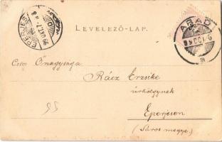 1899 Arad, Kiss Ernő, Lázár Vilmos, Dessewffi Aristid (Dessewffy Arisztid) és Schweidel József tábor...