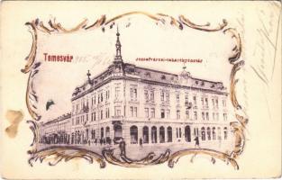 1905 Temesvár, Timisoara; Józsefvárosi takarékpénztár. Szecessziós keret / savings bank in Iosefin. Art Nouveau frame (EK)