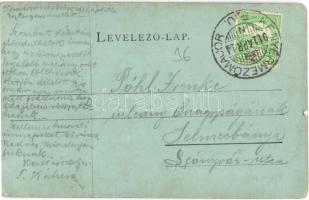 1911 Esztergom, Lőrincz utca télen, Deutsch Mór ezelőtt Pollák Lipót és Fia üzlete. Stromf Ignác kia...