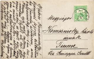 1913 Talpas, Talpos; Kabdebo kastély. A hátoldalon Kabdebóné levele / castle. Letter of the owner on...