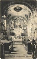 Dunaföldvár, Szent Ferenciek temploma, belső. Somló Manó kiadása (EK)