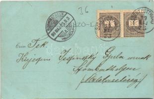 1899 Szentgotthárd, Rába és Lapincs folyó találkozása. Wellisch Béla kiadása