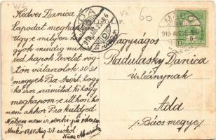 1910 Makó, Pályaudvar, vasútállomás. W. L. Bp. 4125. (EK)