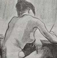 Colli jelzéssel: Női akt. Ceruza, papír. Jelzett, Üvegezett keretben. 22x15 cm