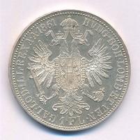Ausztria 1861A 1Fl Ag "Ferenc József" T:1- 
Austria 1861A 1 Florin Ag "Franz Joseph&...