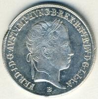 1848B 20Kr Ag T:1-/2 juszt. gyári peremkitöréssel!