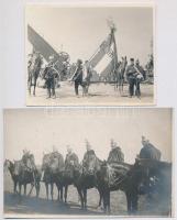 Magyar huszárok - fotó a Boráros téren + fotó képeslap lovon / Hungarian hussars - photo + photo postcard