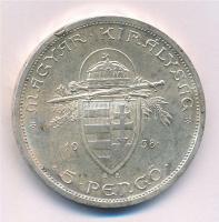 1938. 5P Ag "Szent István" T:1-,2
Adamo P8.1