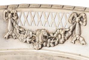 Argentor ezüstözött alpakka szecessziós tálca 34x18 cm