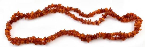 Dupla soros borostyán nyaklánc 70 cm