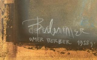 Omer Berber (1948-), bosnyák festőművész alkotása: Női portré, 1988. Vegyes technika, papír, jelzett...