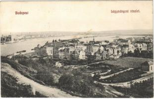 1919 Budapest XI. Lágymányos víz alatt, a Gellért szálló még nem épült fel, vízművek. Németh József kiadása