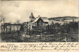 1912 Budapest XII. Villa Holub. Istenhegyi út 11. Kunstanstalt Alois Holub, Tulajdonos és kiadó levele