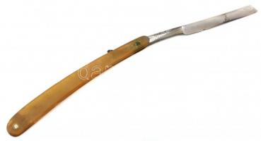 J. Nowill & Sons Sheffield borotva szaru nyéllel, jelzett, a pengén csorbával, kis sérülésekkel,...