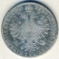 Ausztria/magyar verdejel 1861E 1Fl Ag T:3/3-